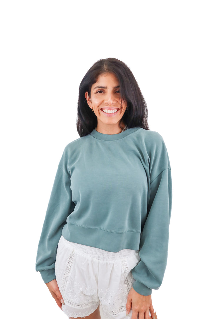 Lululemon sage green pullover sweater (S)
