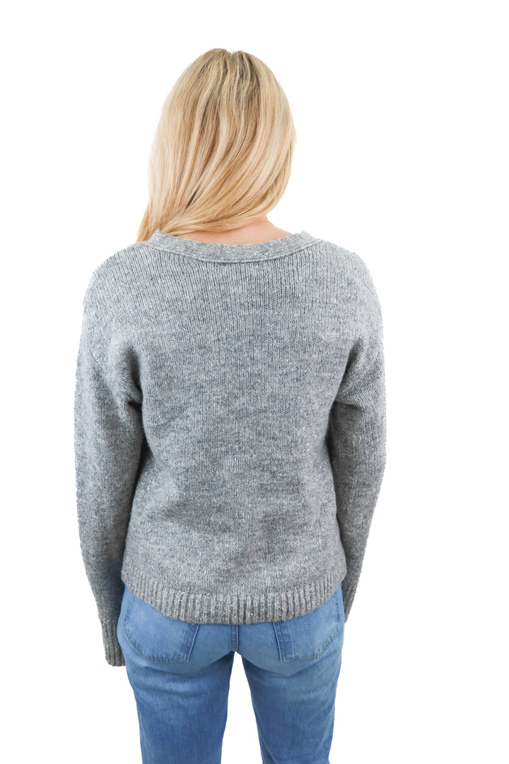 Steve Madden grey metallic cardigan NWT (S; retail $89)