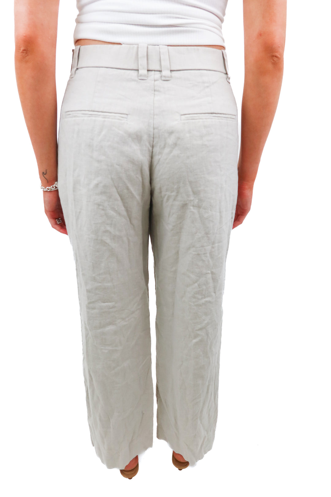 Abercrombie & Fitch cream linen pants NWT (27)