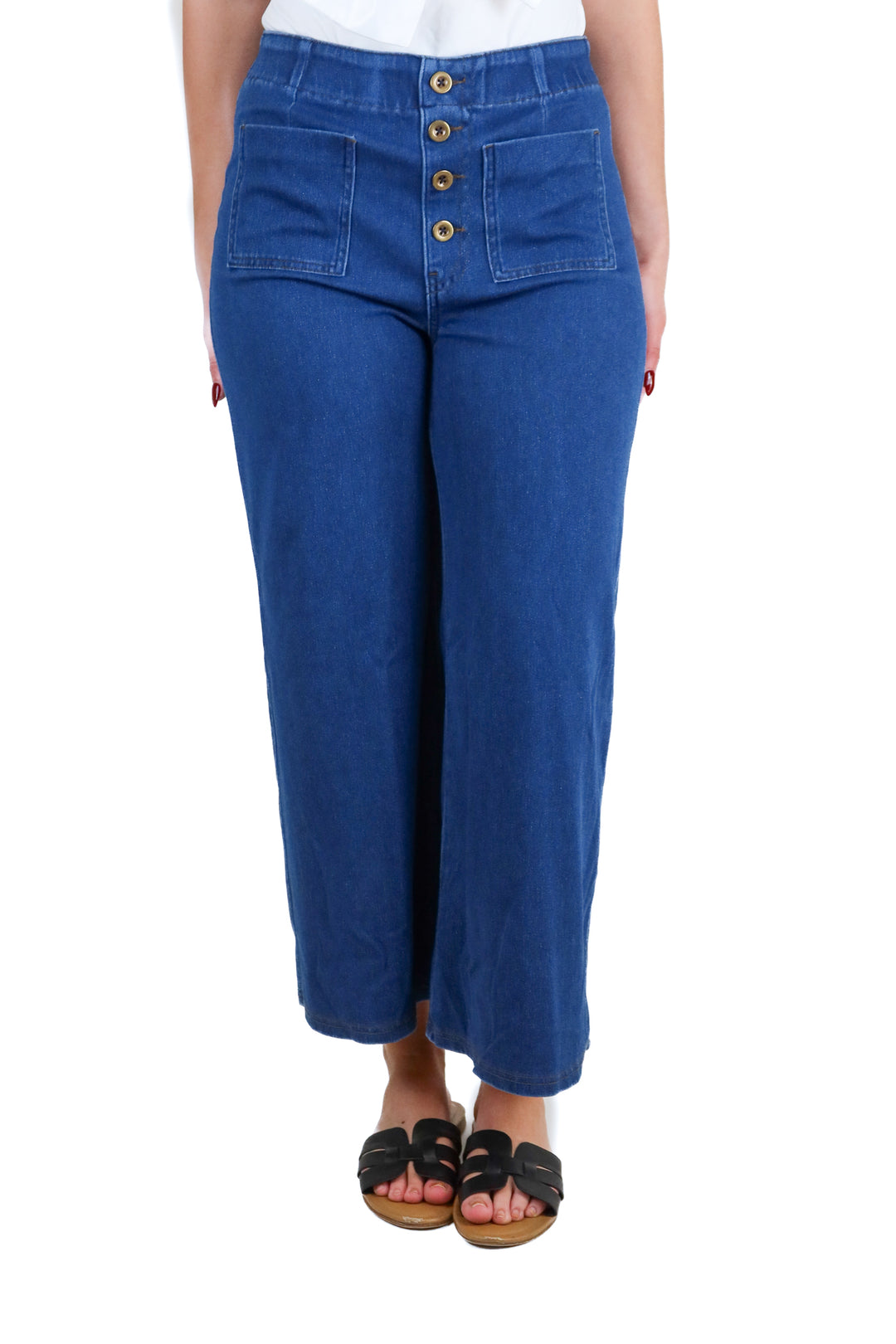 halara dark wash wide leg "jeans" NWT (s; retail $69.95)