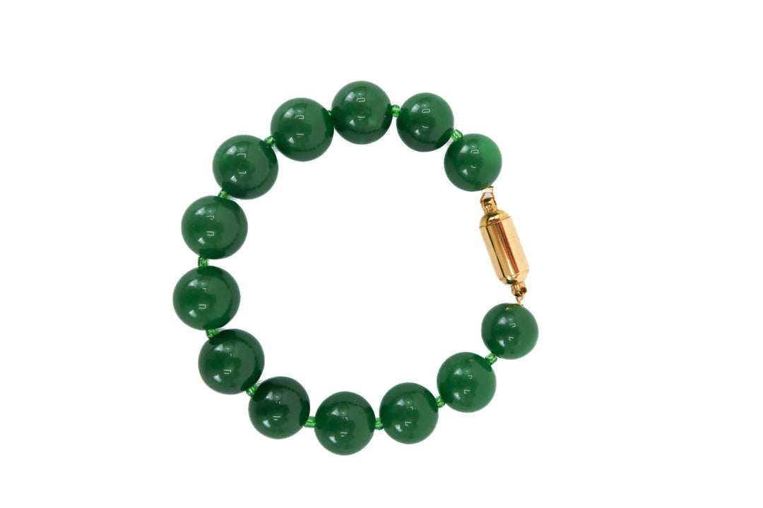green beaded bracelet