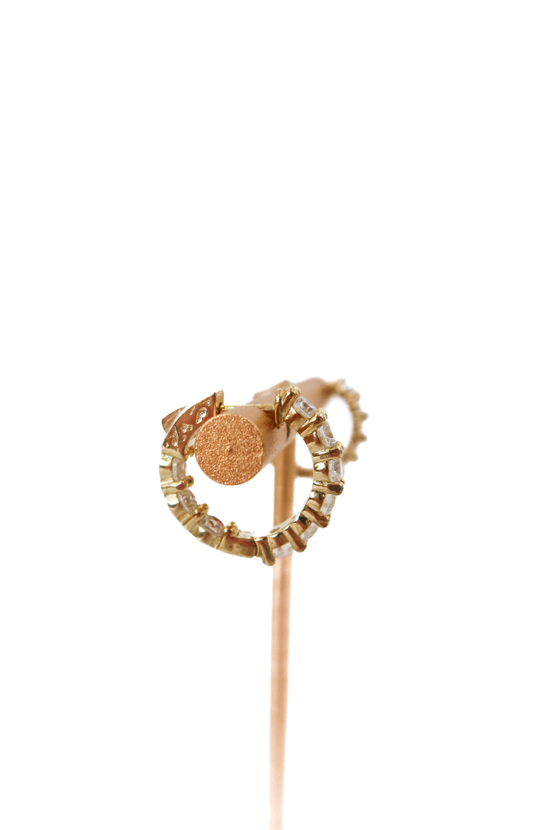 gold rhinestone mini cuff earring