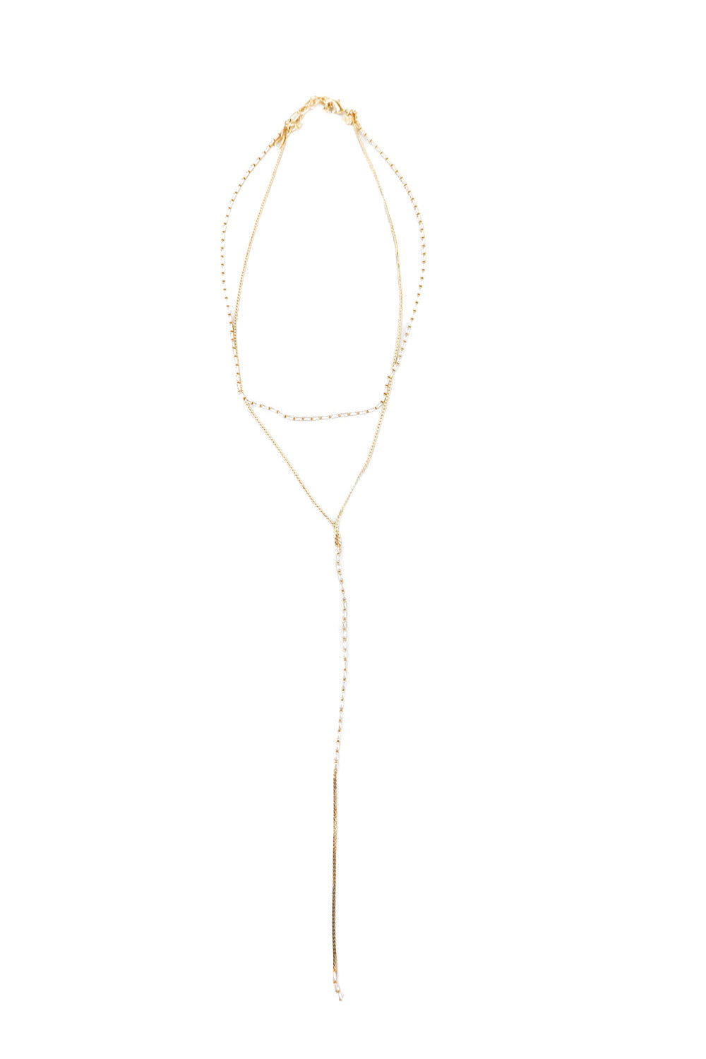 tiny gold layered necklace (retail $198)