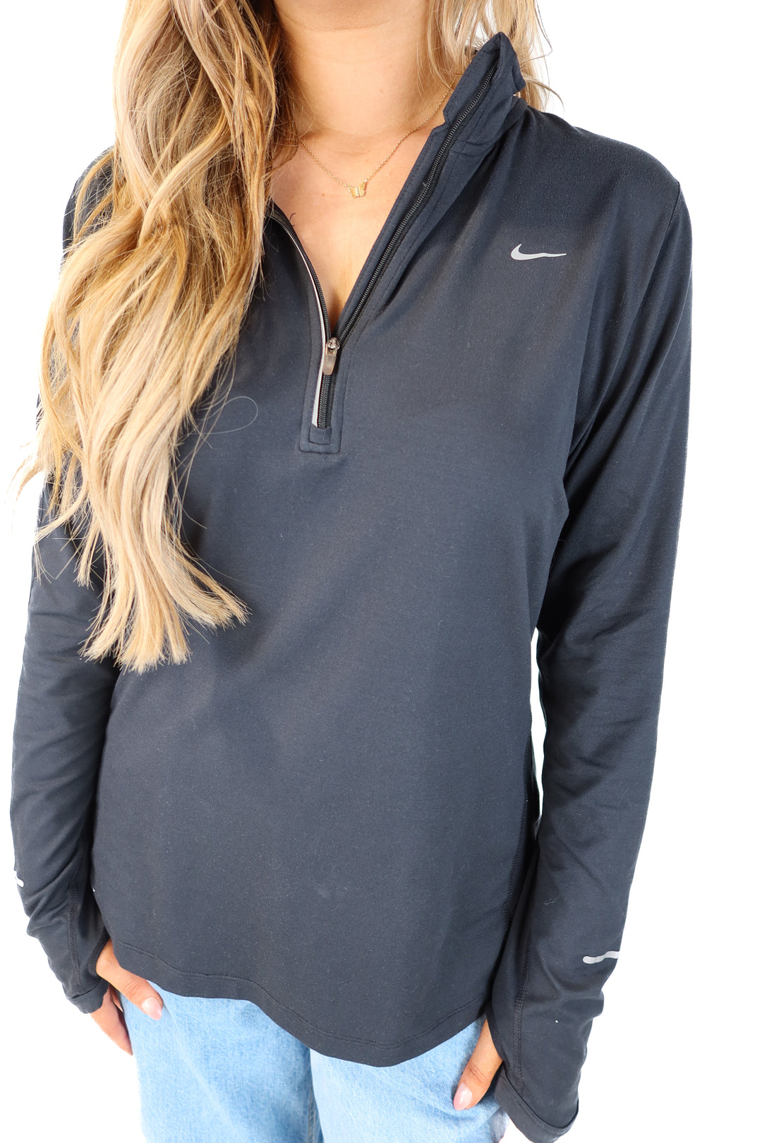 SOLD: nike running quarter zip (L; retail $70)
