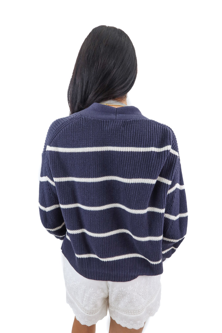 Universal Thread blue and white stripe cardigan (S)