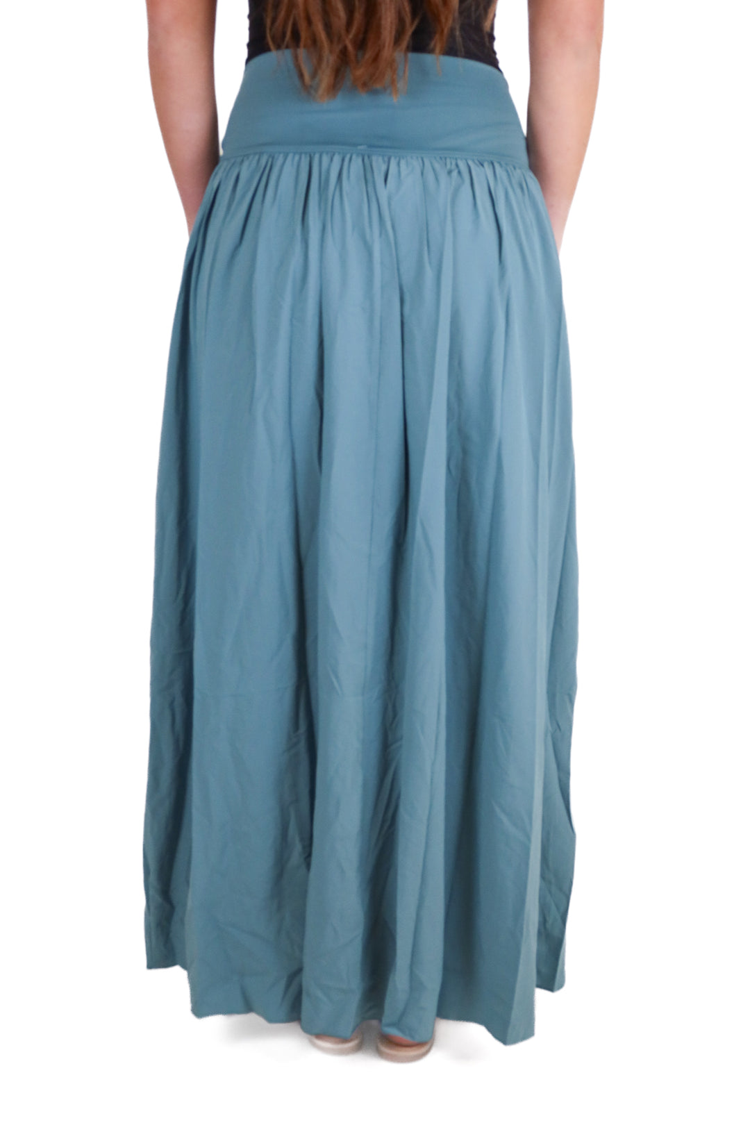 halara teal wrap maxi skirt NWT (S; retail $44.95)
