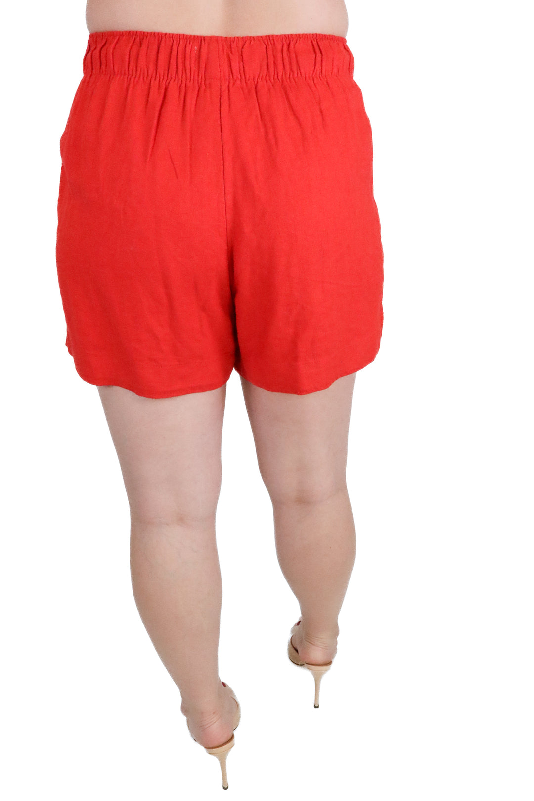 Abercrombie & fitch red linen shorts (s)