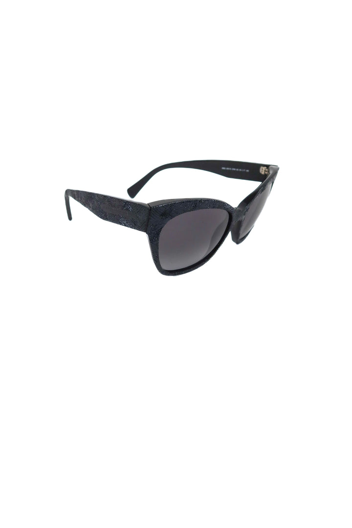 alexander mcqueen navy textured sunglasses