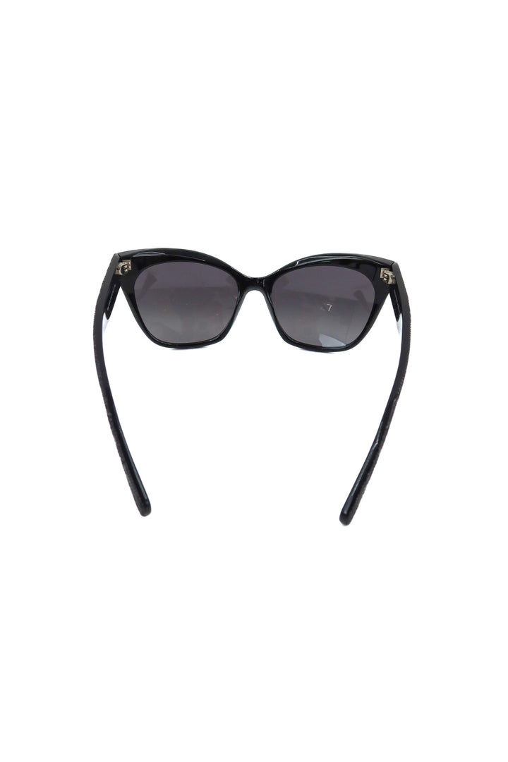 alexander mcqueen navy textured sunglasses