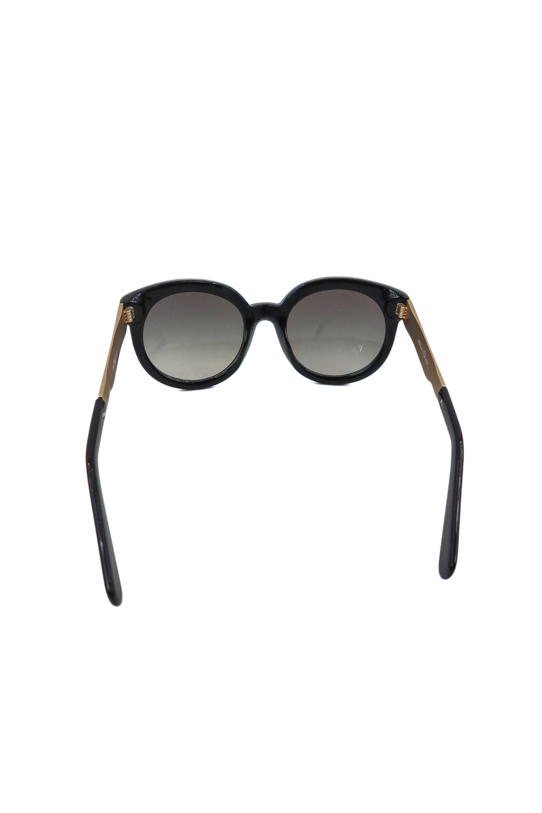 cynthia bailey black noelle round sunglasses