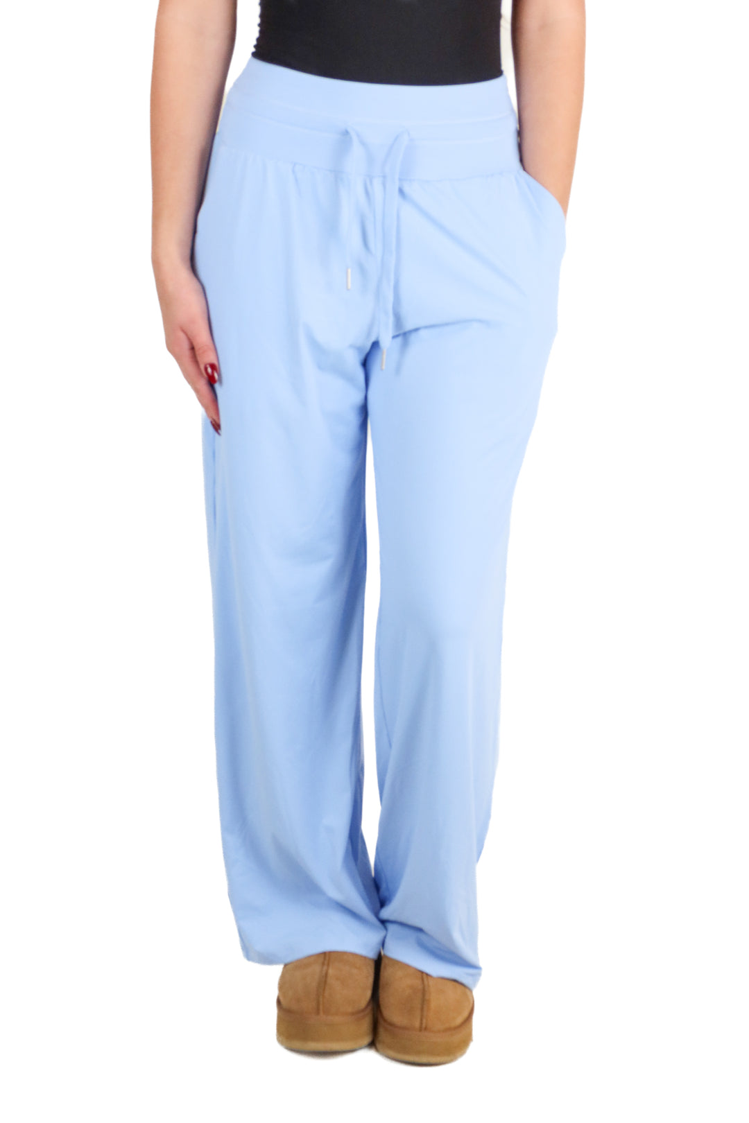 halara baby blue wide leg lounge pants NWT (S; retail $44.95)