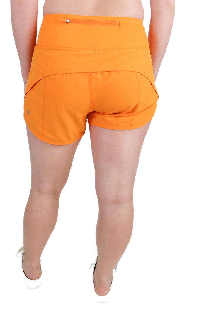 Lululemon Orange Active Shorts (*M; retail $68)