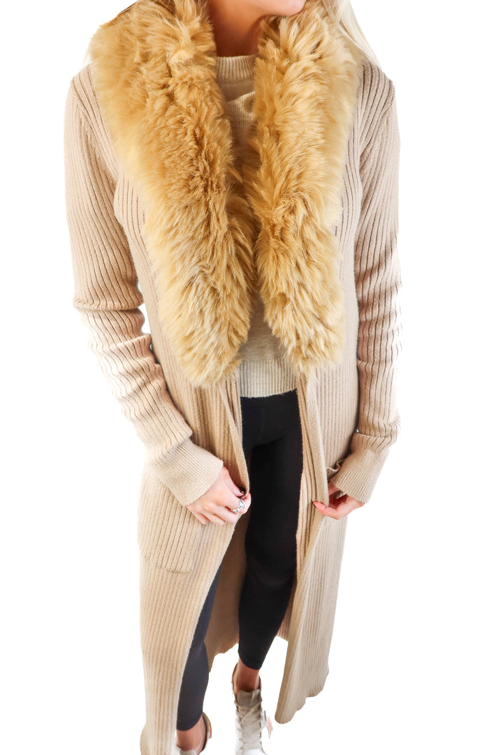Show me your mumu brown fur cardigan (s; retails for $178)