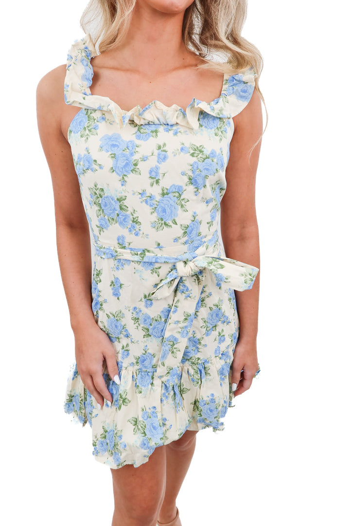 Petal and Pup blue floral dress (S) NWT