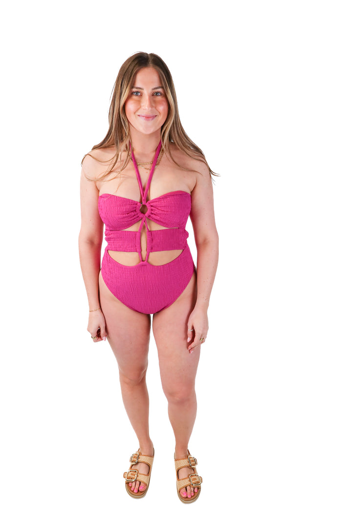 abercrombie & fitch purple swimsuit NWT (M; retails $80)