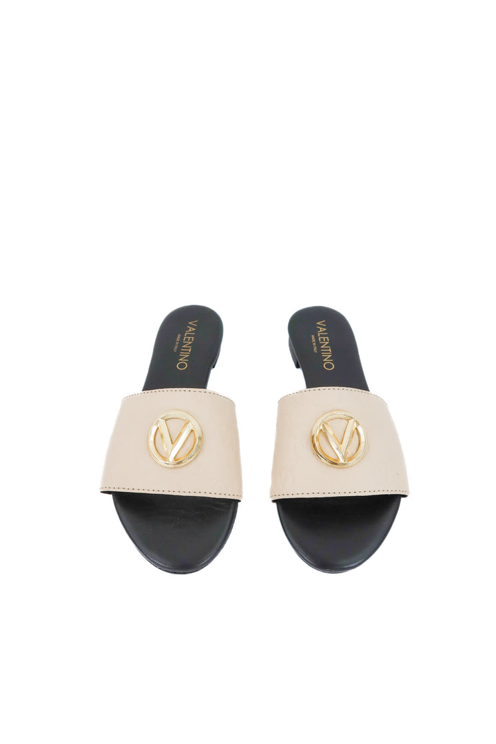 valentino nude/black flats (7; retail $480)