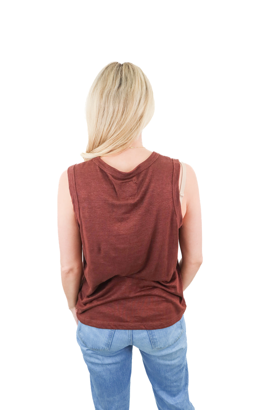 Chaser chocolate brown jersey top NWT (M; retail $62)