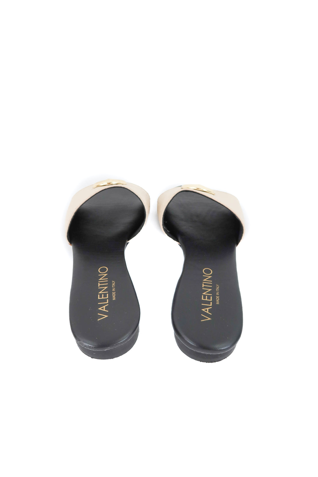 valentino nude/black flats (7; retail $480)