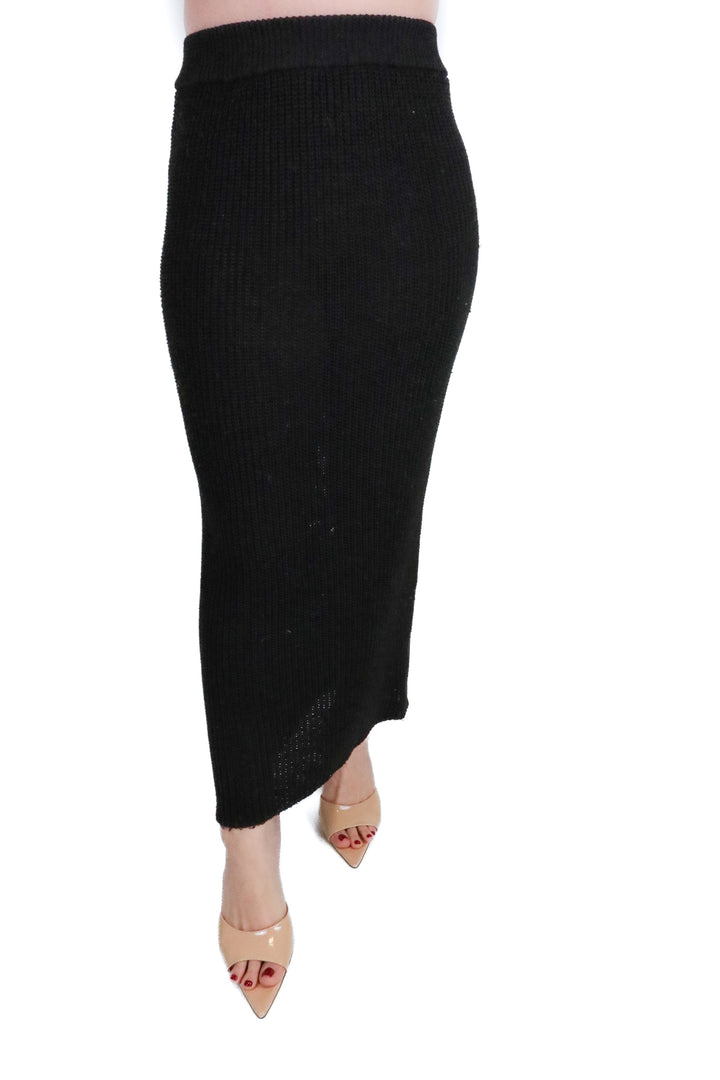 Princess Polly Black Sweater Maxi Skirt (S/M; retail $49)
