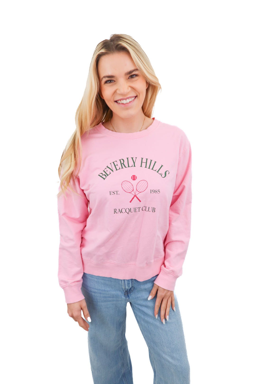 Pink raquet ball sweatshirt (M)