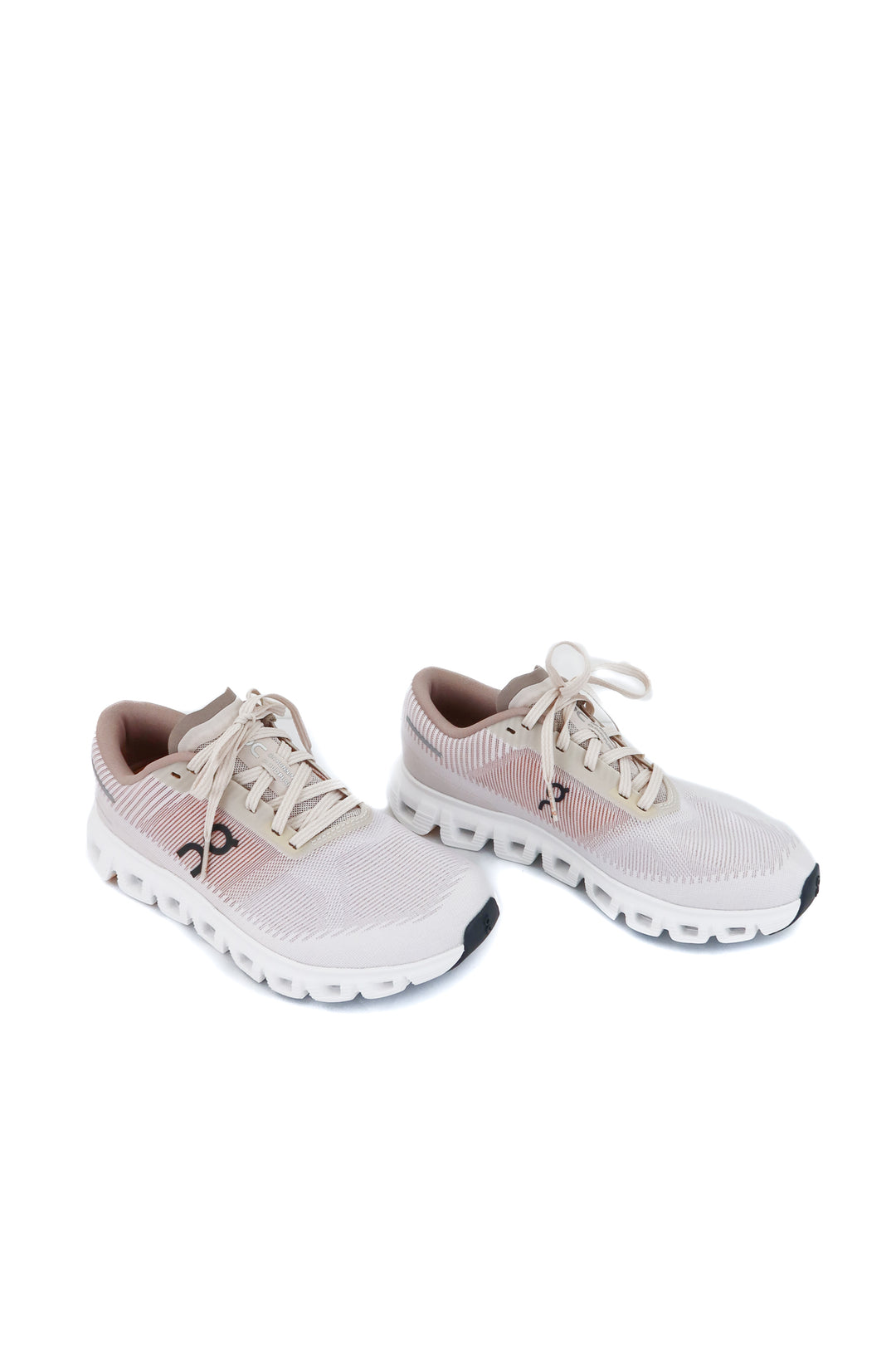 on cloud push grey pink running shoes(8.5)