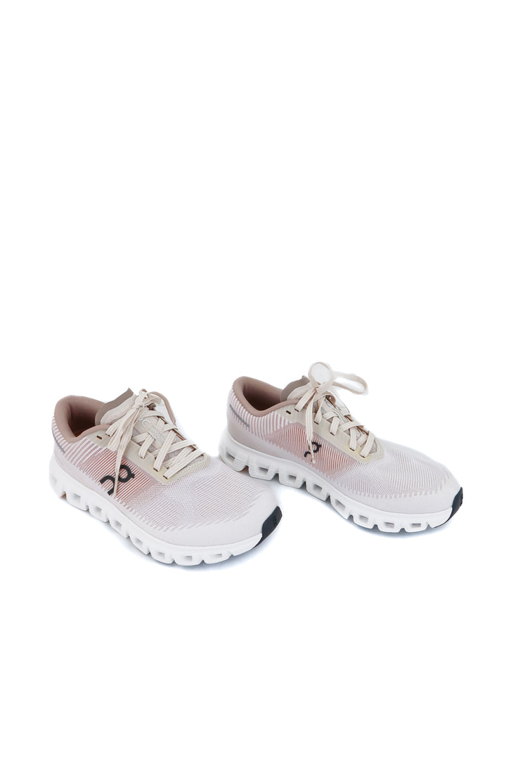 on cloud push grey pink running shoes(8.5)