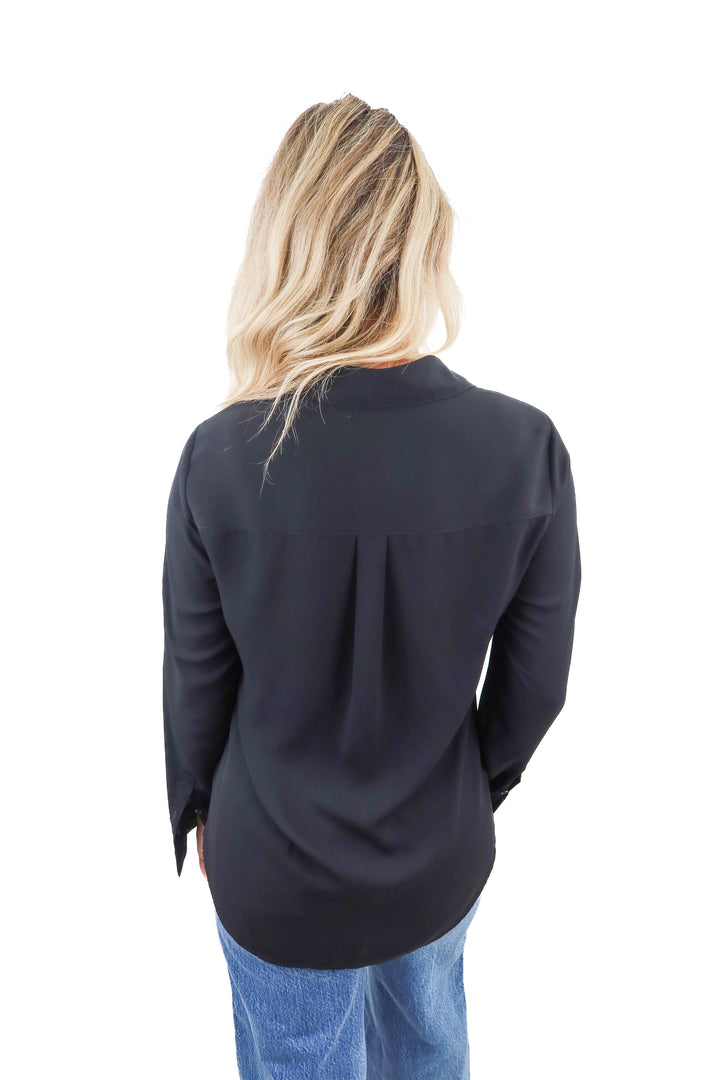Express black chiffon the portifino shirt (S)