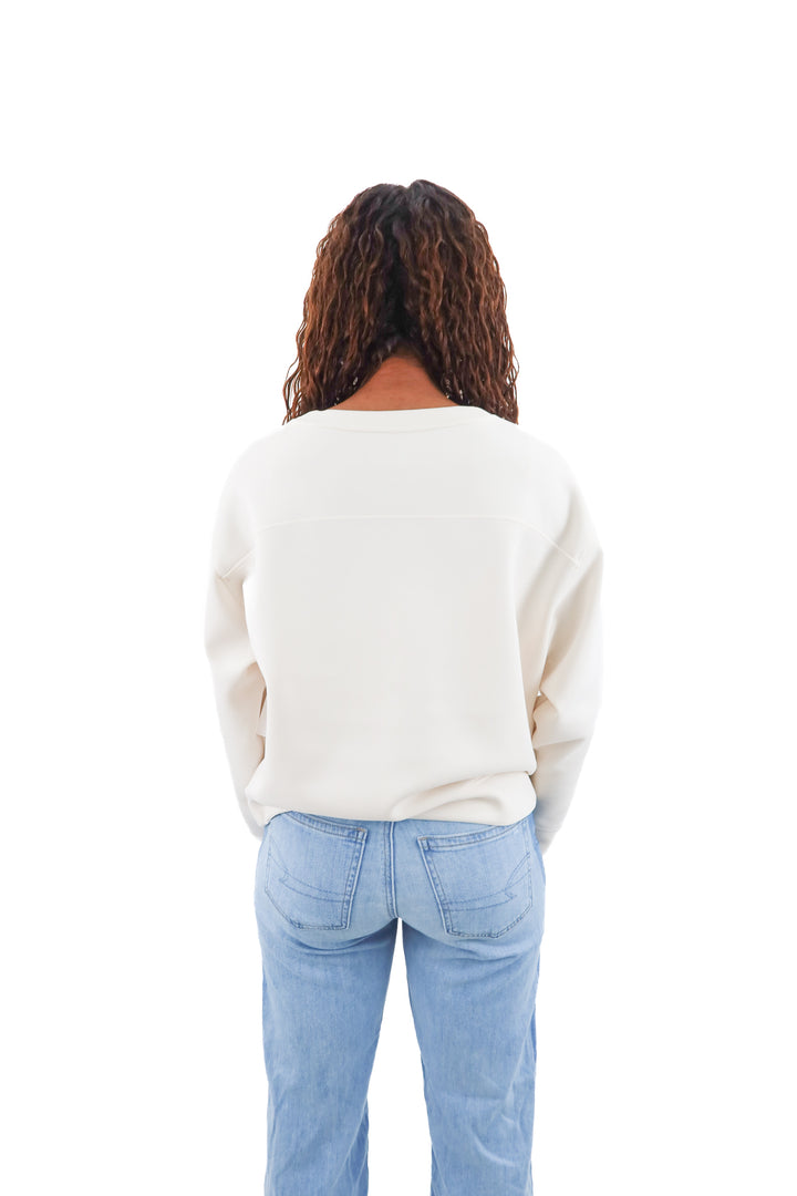 a new day cream long sleeve top (m)