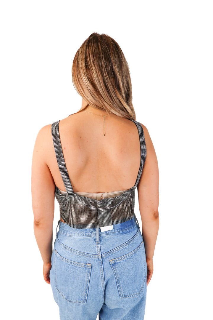 santa rhinestone cropped tank (m*; retails $440)