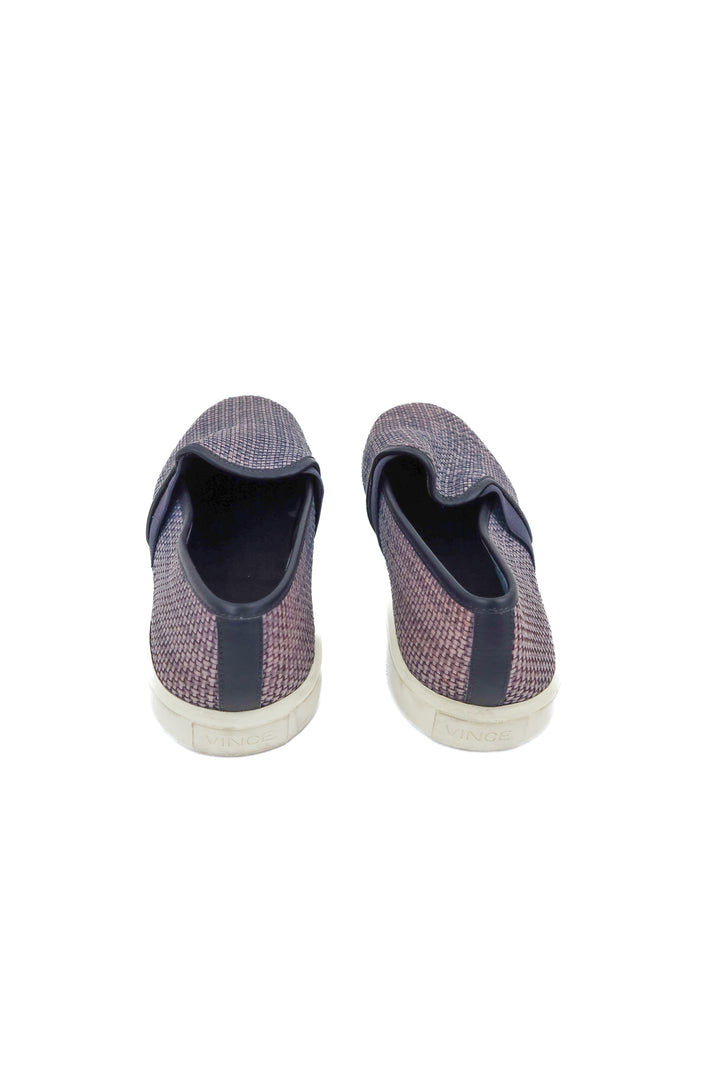 vince blue woven slip ons (7.5)
