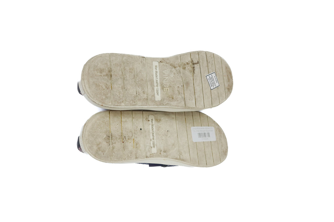 vince blue woven slip ons (7.5)