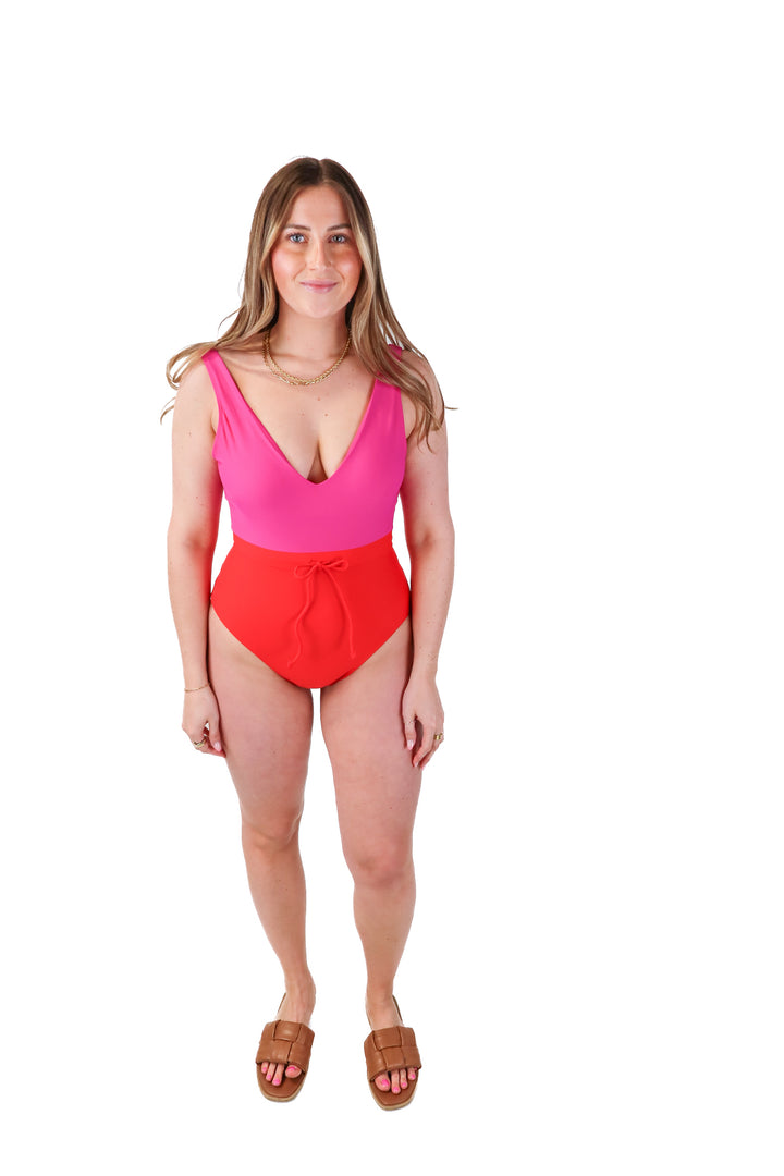summersalt red/pink one piece swimsuit NWT (6)