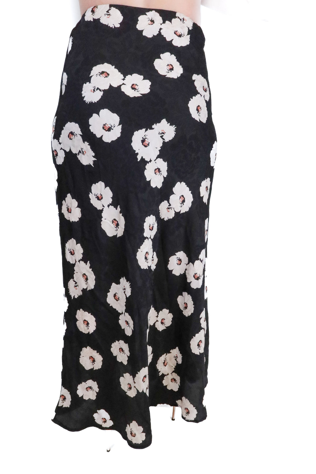 Promesa Black Floral Maxi Skirt (S; $68)