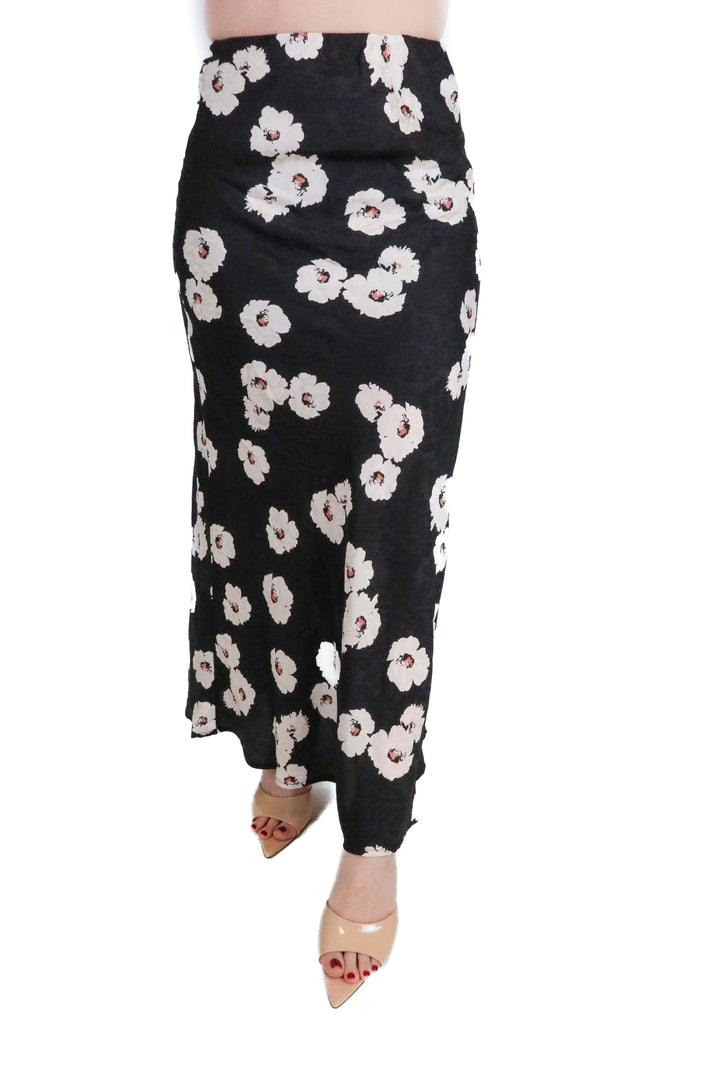 Promesa Black Floral Maxi Skirt (S; $68)