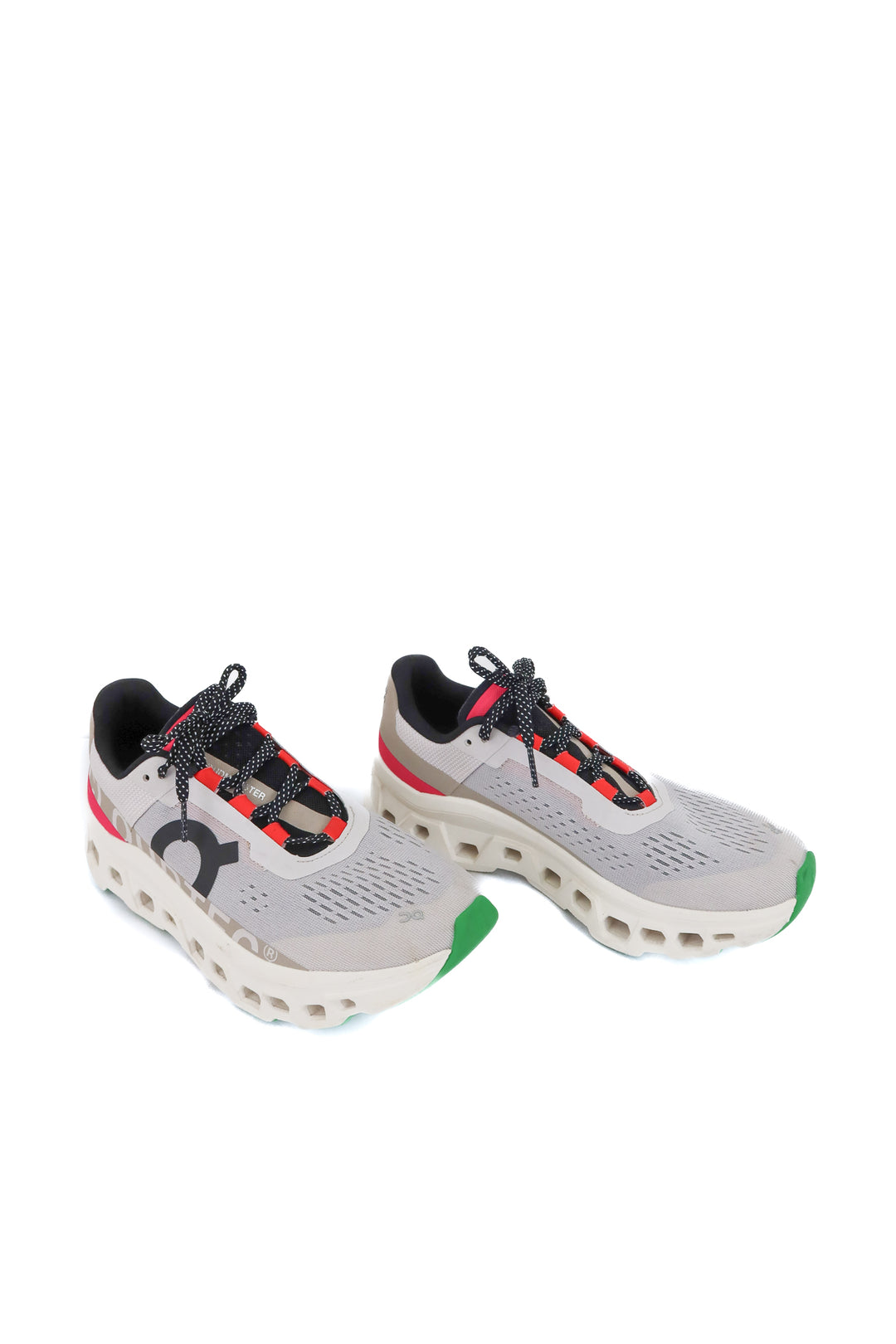 on cloud monster grey running shoes (8.5; retail $190)