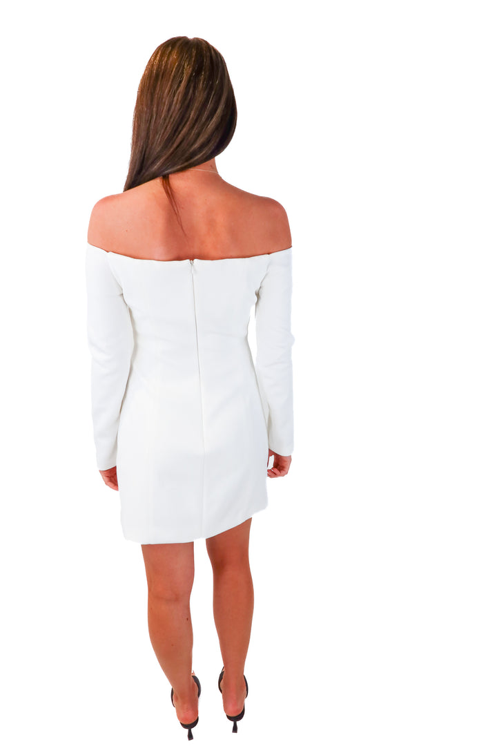 misha ivory twist front dress NWT (m)