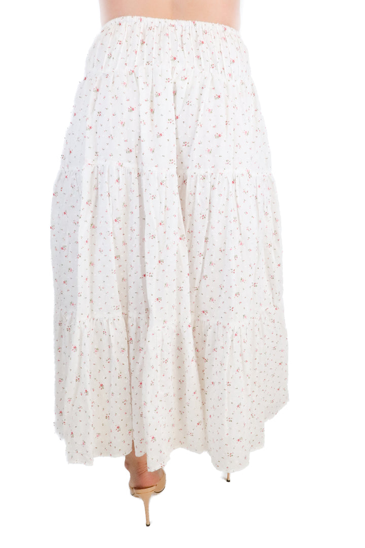 Princess Polly White Floral Dotted Maxi Skirt (4; $58)