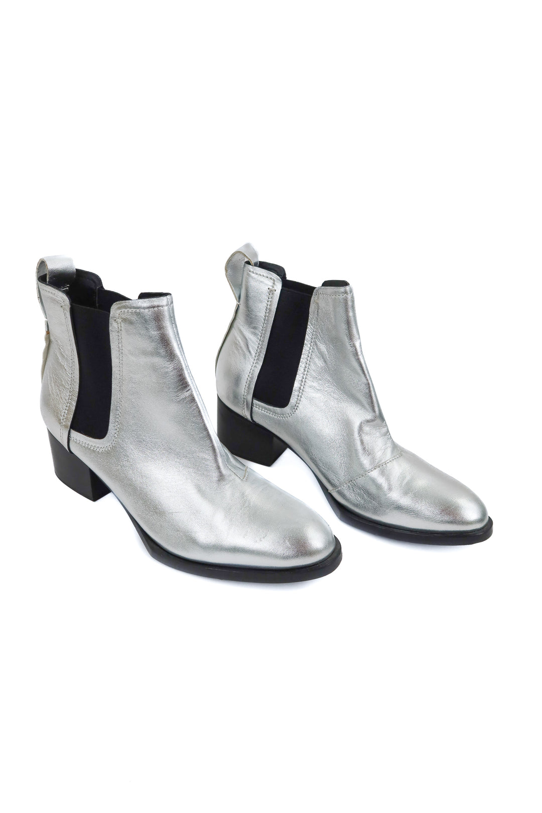 rag & bone silver booties (37)
