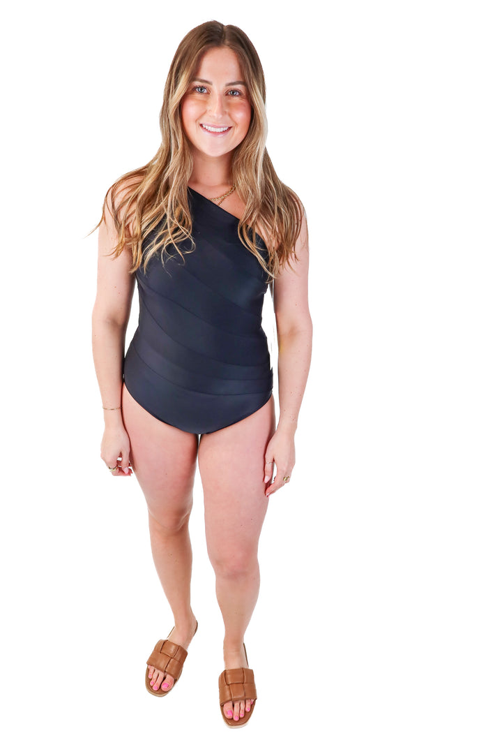 summersalt black ruched swimsuit NWT (10)