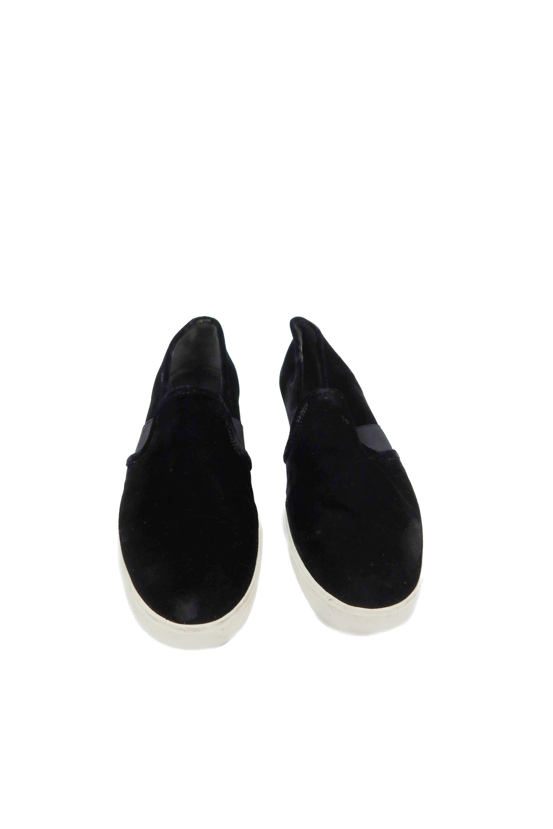 vince black velvet slip ons (7.5)