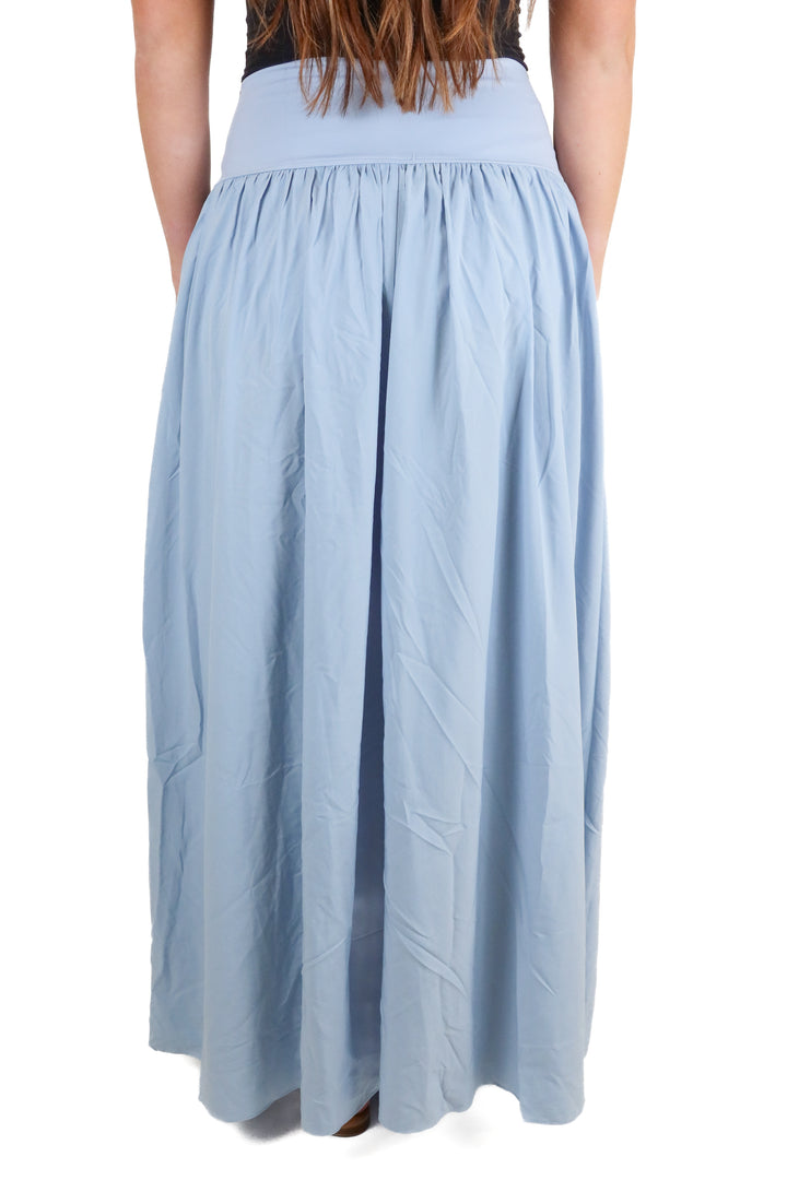 halara baby blue wrap maxi skirt NWT (S; retail $39.95)