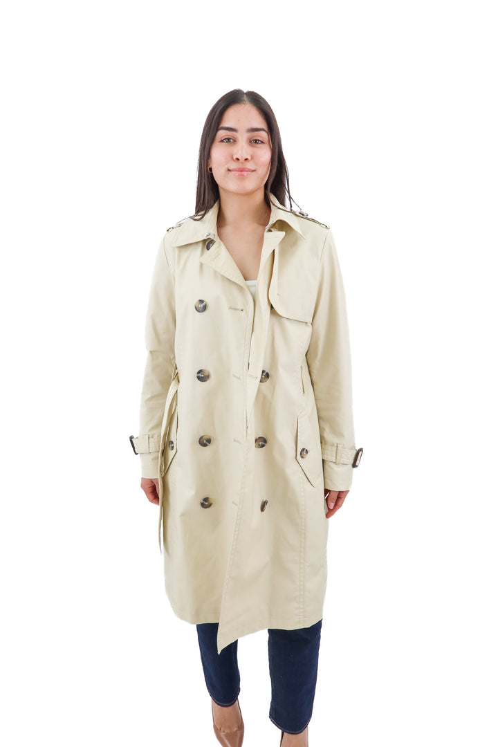 espirit tan trench coat (s; retail $115)