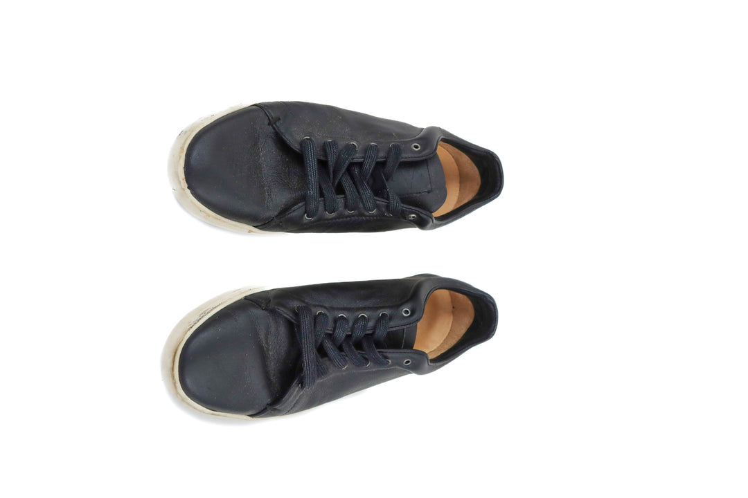 rag & bone black vegan leather sneakers (37.5)