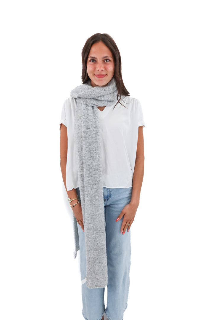calia gray plush scarf nwt