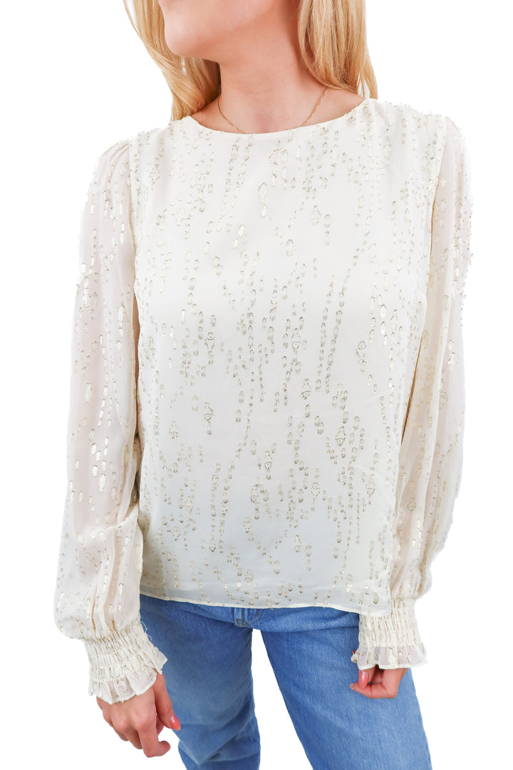 Lilly Pulitzer cream silk blouse (S; retail $198)