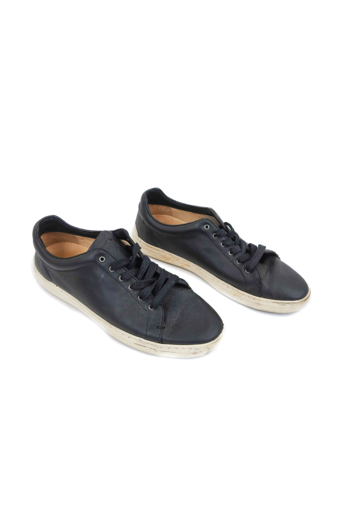 rag & bone black vegan leather sneakers (37.5)
