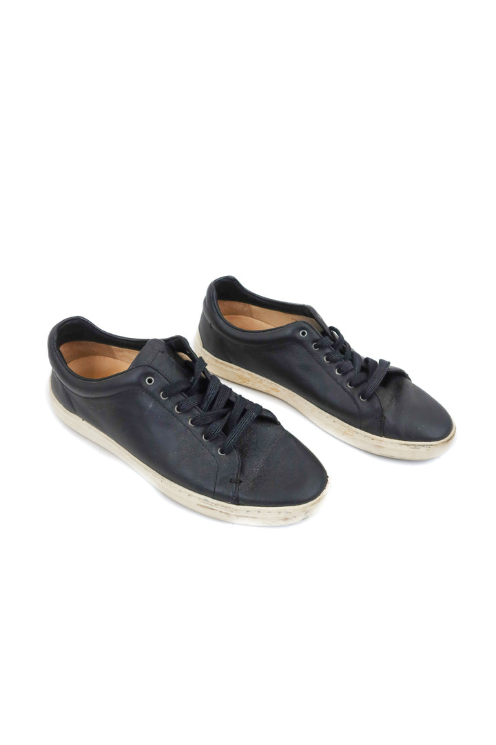 rag & bone black vegan leather sneakers (37.5)