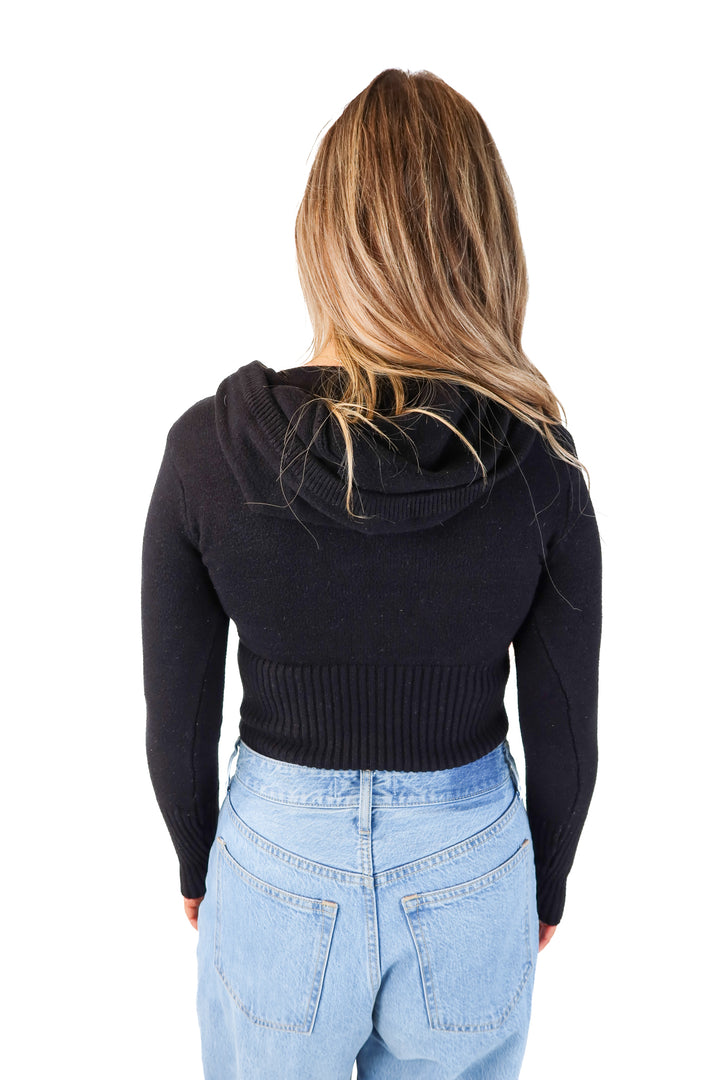 frankies bikinis black zip up (L)
