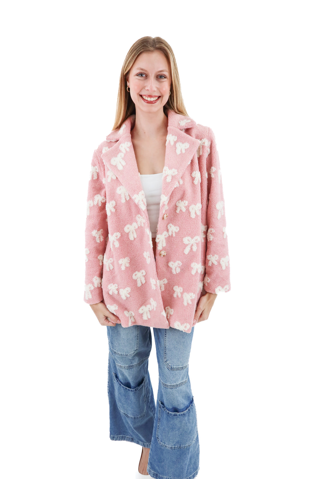 ivy city co pink bow jacket (s; $158)