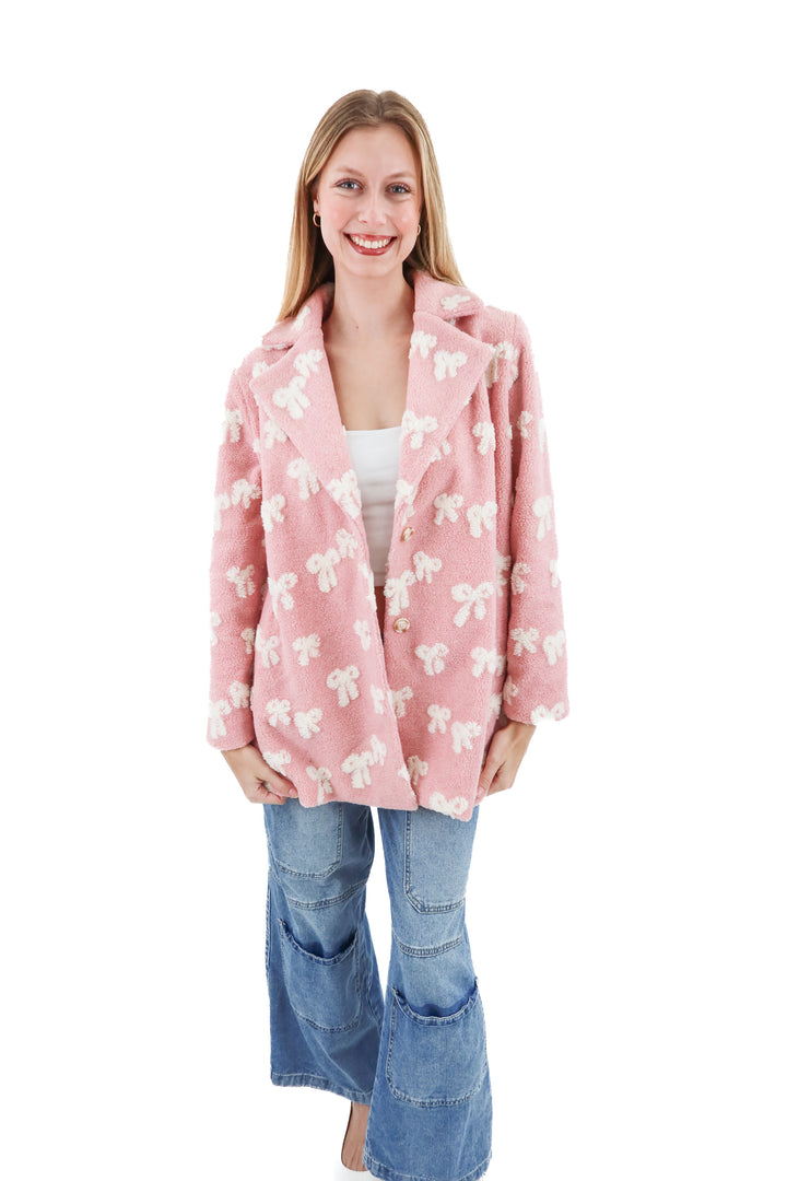 ivy city co pink bow jacket (s; $158)